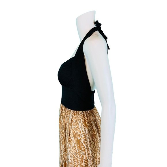 Vintage 60s Maxi Dress Womens XS Peacock Feathers Novelty Border Print - Picture 8 of 10